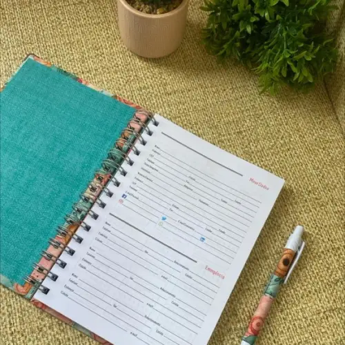 Caderno Forrado com Tecido