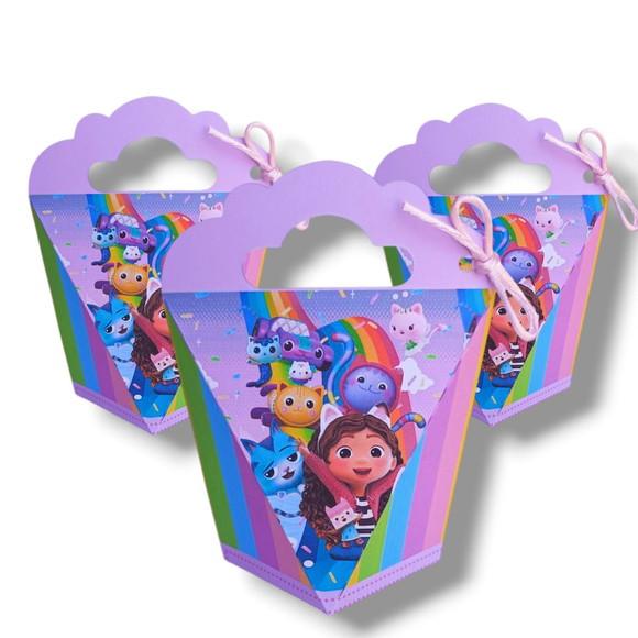20 Caixas Personalizadas a Casa Mágica da Gabby com Laços
