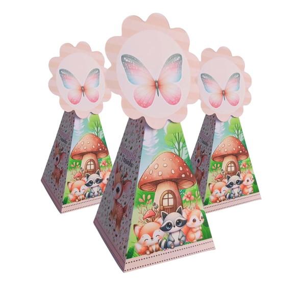 20 Caixas Personalizadas Tema Bosque Encantado Menina