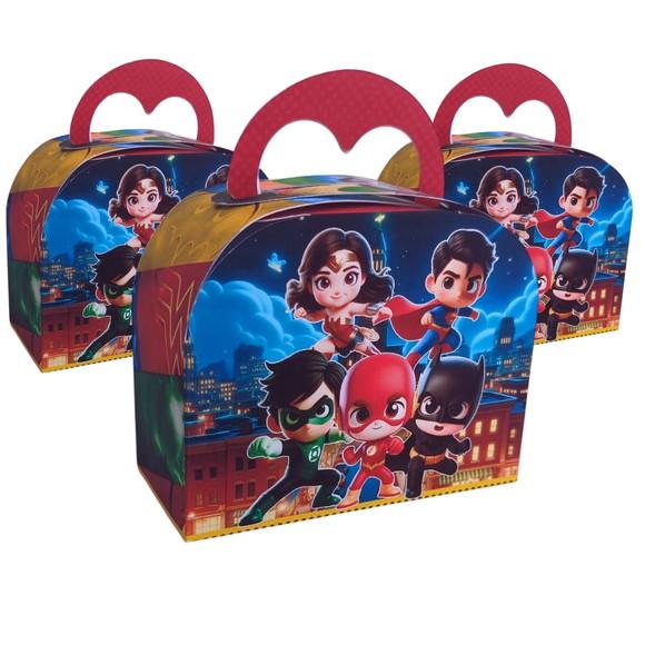 20 Caixas Personalizadas Tema Heróis com Laços.