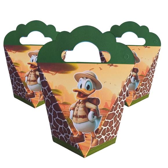 20 Caixas Personalizadas Tema Mickey Safari com Laços.
