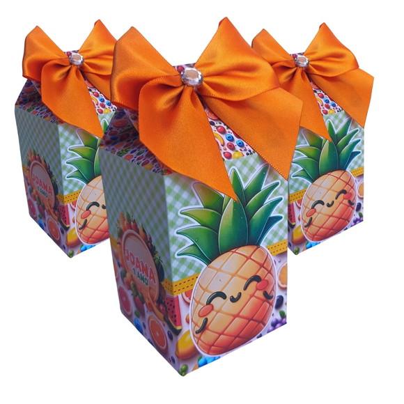 20 Caixas Personalizadas Tema Quitandinha, Frutinhas.
