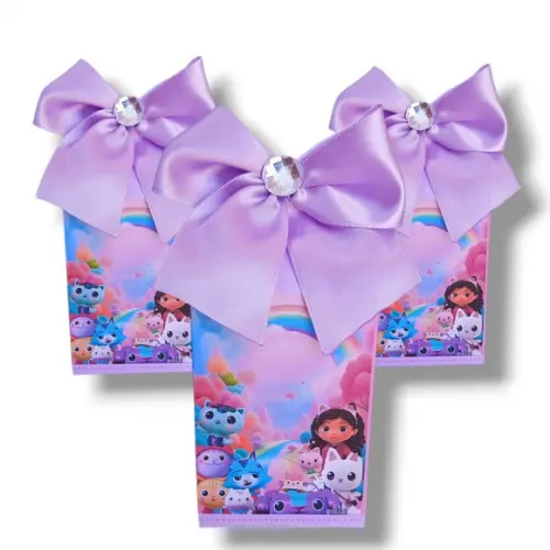 20 Caixas Personalizadas a Casa Mágica da Gabby com Laços