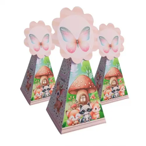 20 Caixas Personalizadas Tema Bosque Encantado Menina