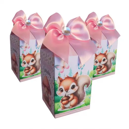 20 Caixas Personalizadas Tema Bosque Encantado Menina