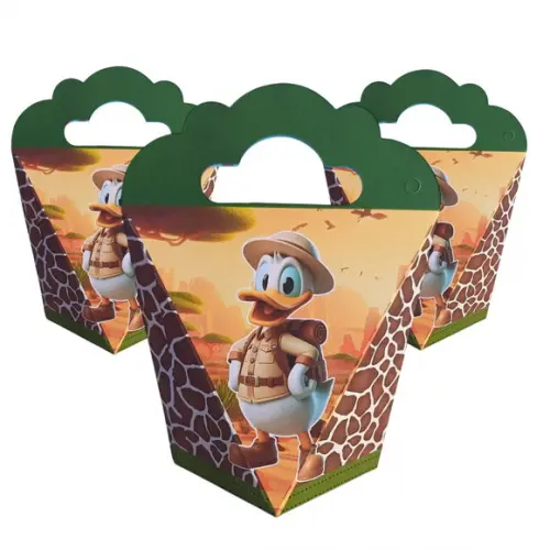 20 Caixas Personalizadas Tema Mickey Safari com Laços.
