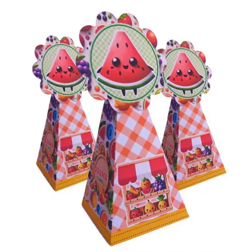 20 Caixas Personalizadas Tema Quitandinha, Frutinhas.
