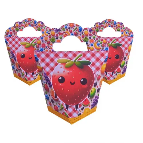 20 Caixas Personalizadas Tema Quitandinha, Frutinhas.