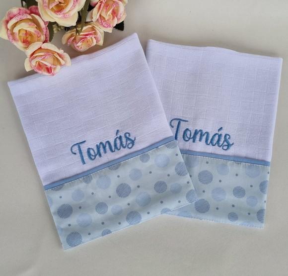 Kit 2 Fralda de Boca Nome