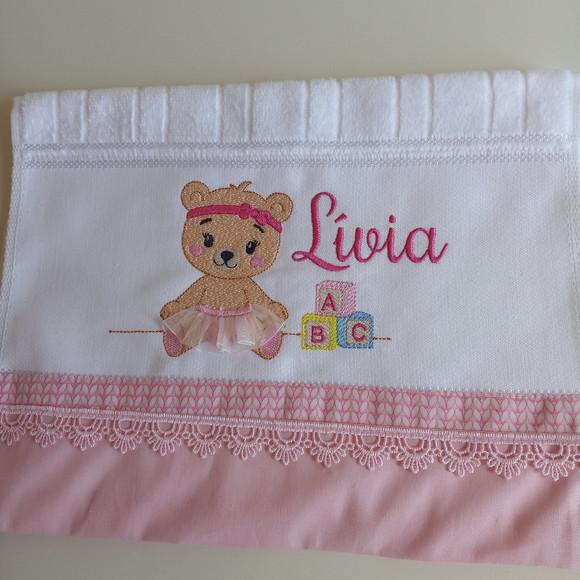 Kit Bebê com Toalha Banho,porta Caderneta,toalha Boca Ursa