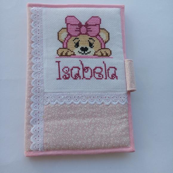 Kit Isabela Toalha de Boca e Porta Caderneta