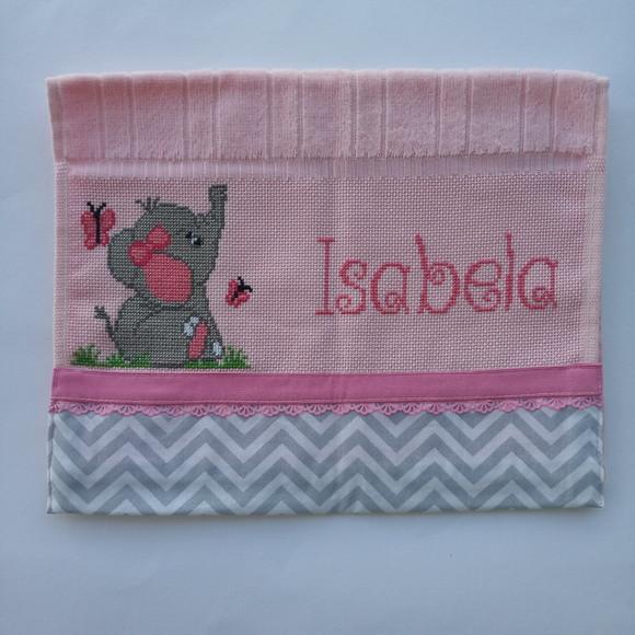 Kit Isabela Toalha de Boca e Porta Caderneta
