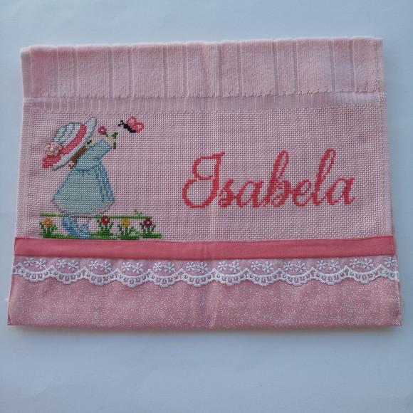 Kit Isabela Toalha de Boca e Porta Caderneta