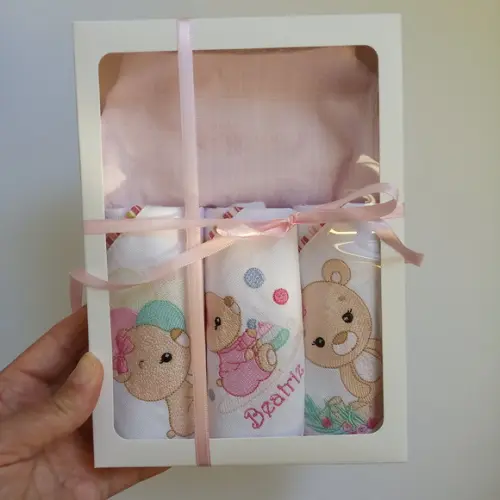 Kit 3 Babítas Ursinho e Um Babador