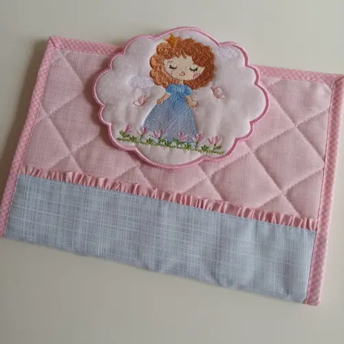 Kit Porta Cartão de Vacinas e Fralda de Boca Princesa