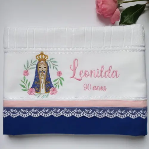 Toalha Banho Nossa Senhora Aparecida Presente Dia das Mães