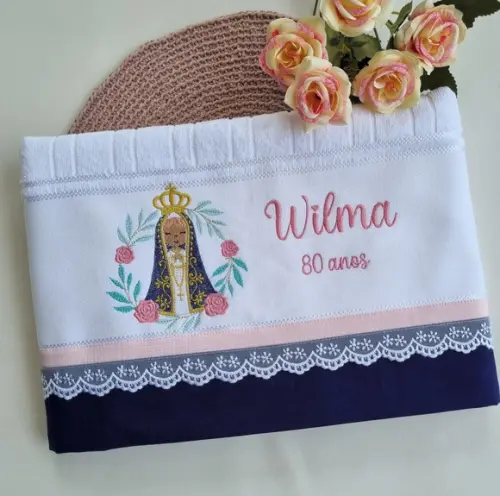 Toalha Banho Nossa Senhora Aparecida Presente Dia das Mães