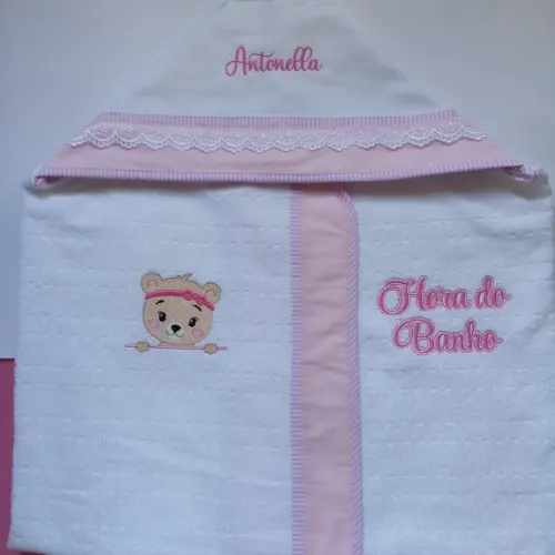 Toalha de Banho Capuz Ursinha