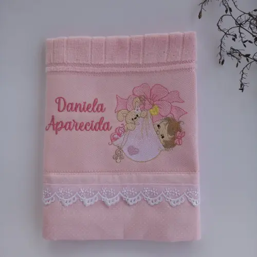 Toalha de Boca Bebê Laço