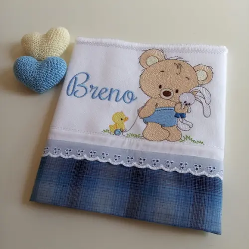 Toalha de Boca Urso com Coelho