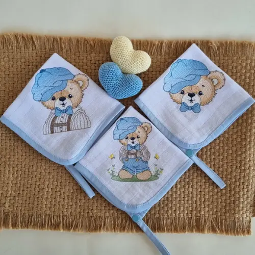 Trio de Babitas com Prendedor de Chupeta Menino