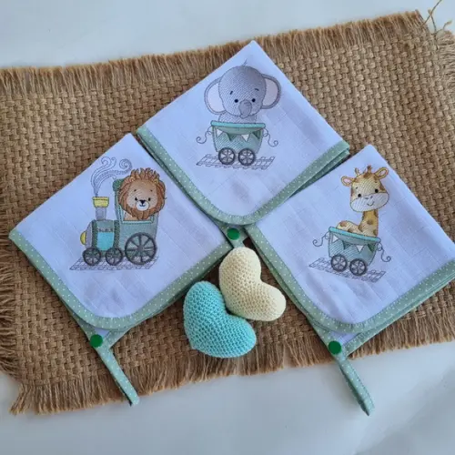 Trio de Babitas com Prendedor de Chupeta Menino
