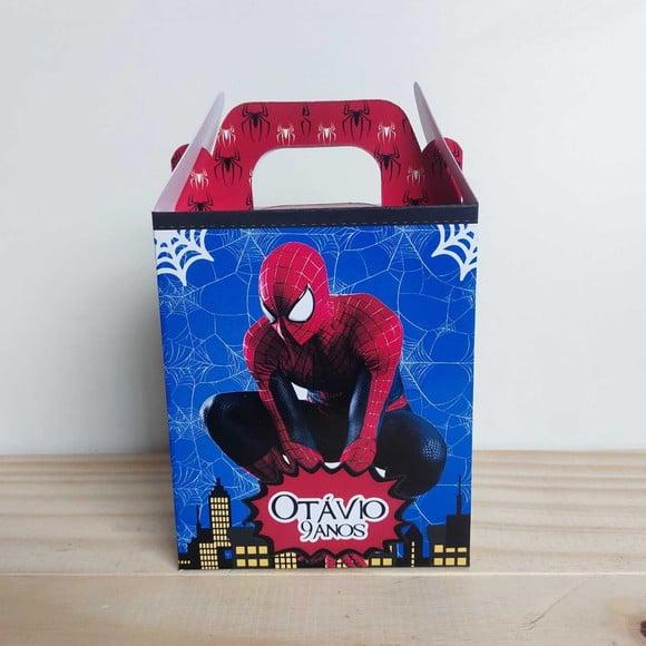 Caixa Maleta Homem Aranha Personalizada Infantil