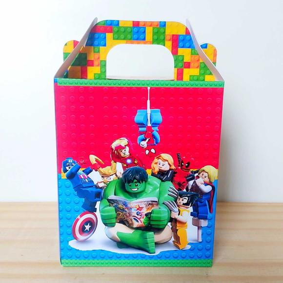 Caixa Maleta Lego Super Herois Personalizada Infantil