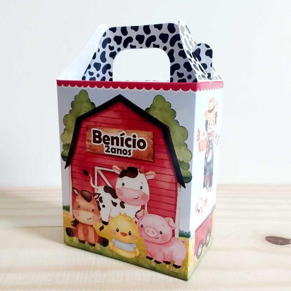 Caixa Maleta Surpresa Fazendinha Personalizada Infantil