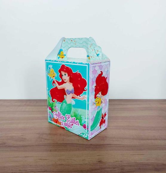 Caixa Maleta Surpresa Pequena Sereia Personalizada Infantil