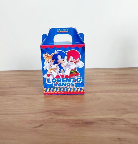 Caixa Maleta Surpresa Sonic Personalizada Infantil