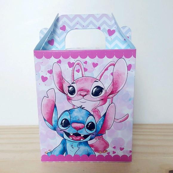 Caixa Maleta Surpresa Stitch e Angel Personalizada Infantil