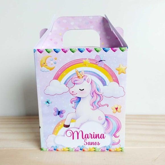 Caixa Maleta Surpresa Unicórnio Personalizada Infantil