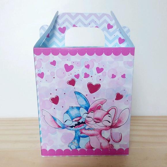 Caixa Maleta Surpresa Stitch e Angel Personalizada Infantil