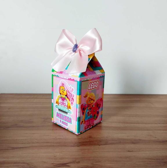 Kit 20 Caixinhas Personalizadas Lego Menina