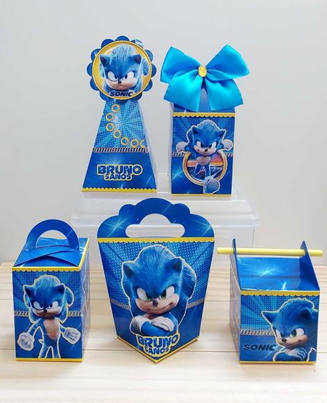 Kit 20 Caixinhas Personalizadas Sonic 3 Hedgehog