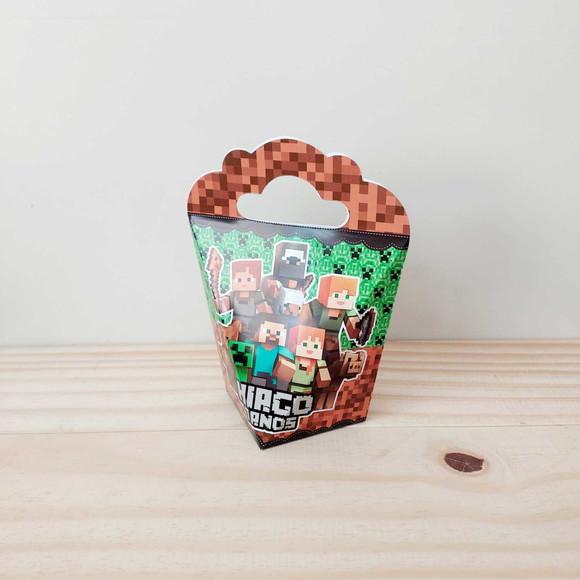 Kit 25 Caixinhas Personalizadas Minecraft