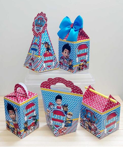 Kit 30 Caixinhas Personalizadas Patrulha Canina