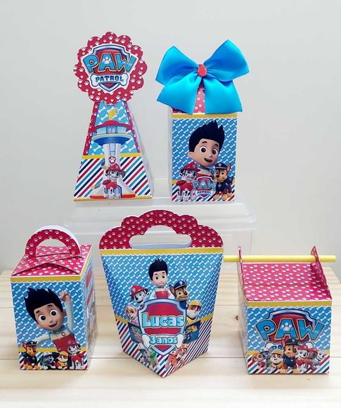 Kit 40 Caixinhas Personalizadas Patrulha Canina