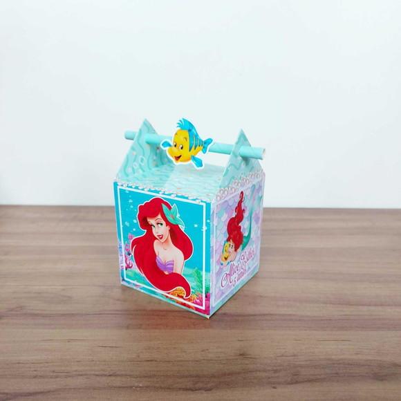 Kit 50 Caixinhas Personalizadas Pequena Sereia, Ariel