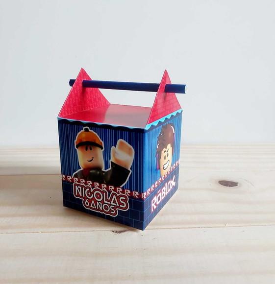 Kit 50 Caixinhas Personalizadas Roblox