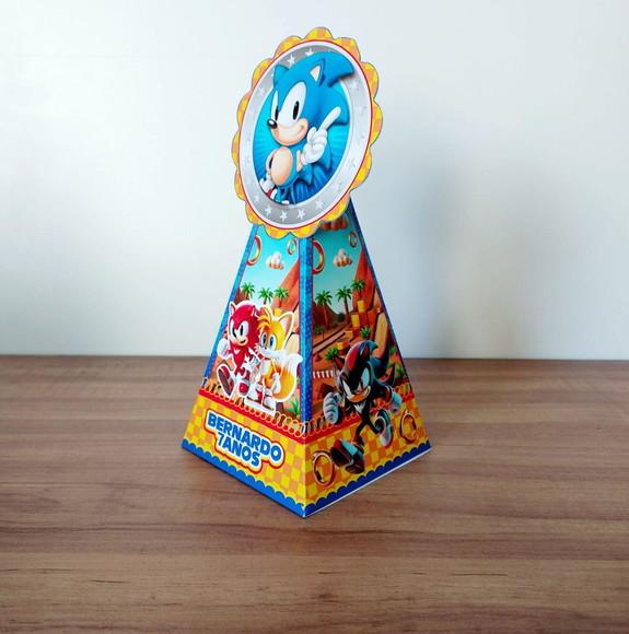Kit 50 Caixinhas Personalizadas Sonic Lembrancinha Festa