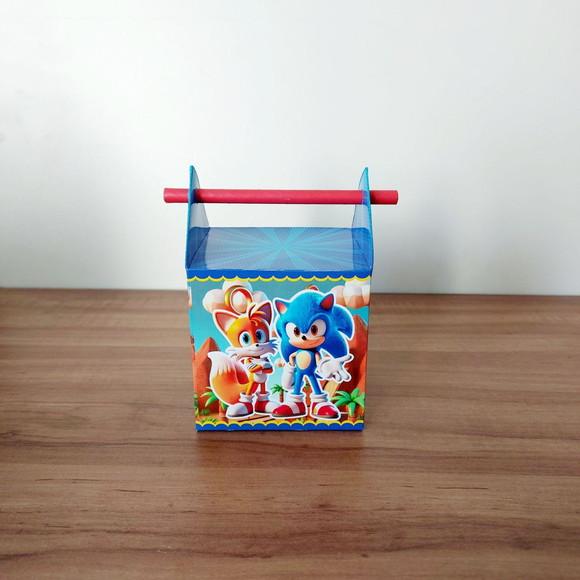 Kit 50 Caixinhas Personalizadas Sonic Lembrancinha Festa