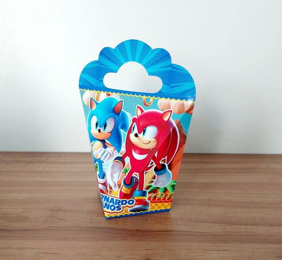 Kit Festa 15 Caixinhas Personalizadas Sonic