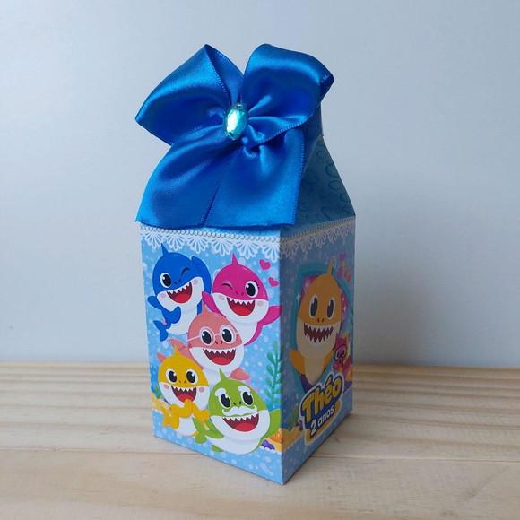 Kit Festa 20 Caixinhas Personalizadas Baby Shark Aniversário