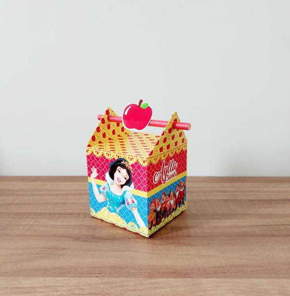 Kit Festa 20 Caixinhas Personalizadas Branca de Neve