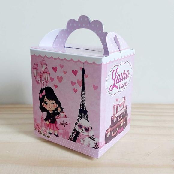 Kit Festa 20 Caixinhas Personalizadas Paris