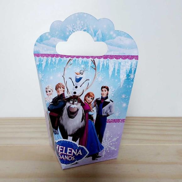 Kit Festa 25 Caixinhas Personalizadas Frozen
