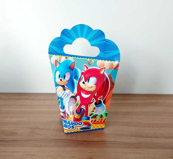 Kit Festa 25 Caixinhas Personalizadas Sonic Lembrancinha