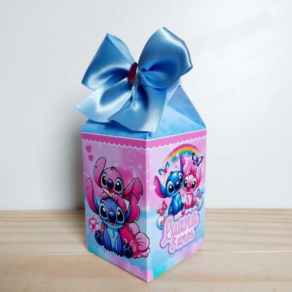 Kit Festa 25 Caixinhas Personalizadas Stitch e Angel